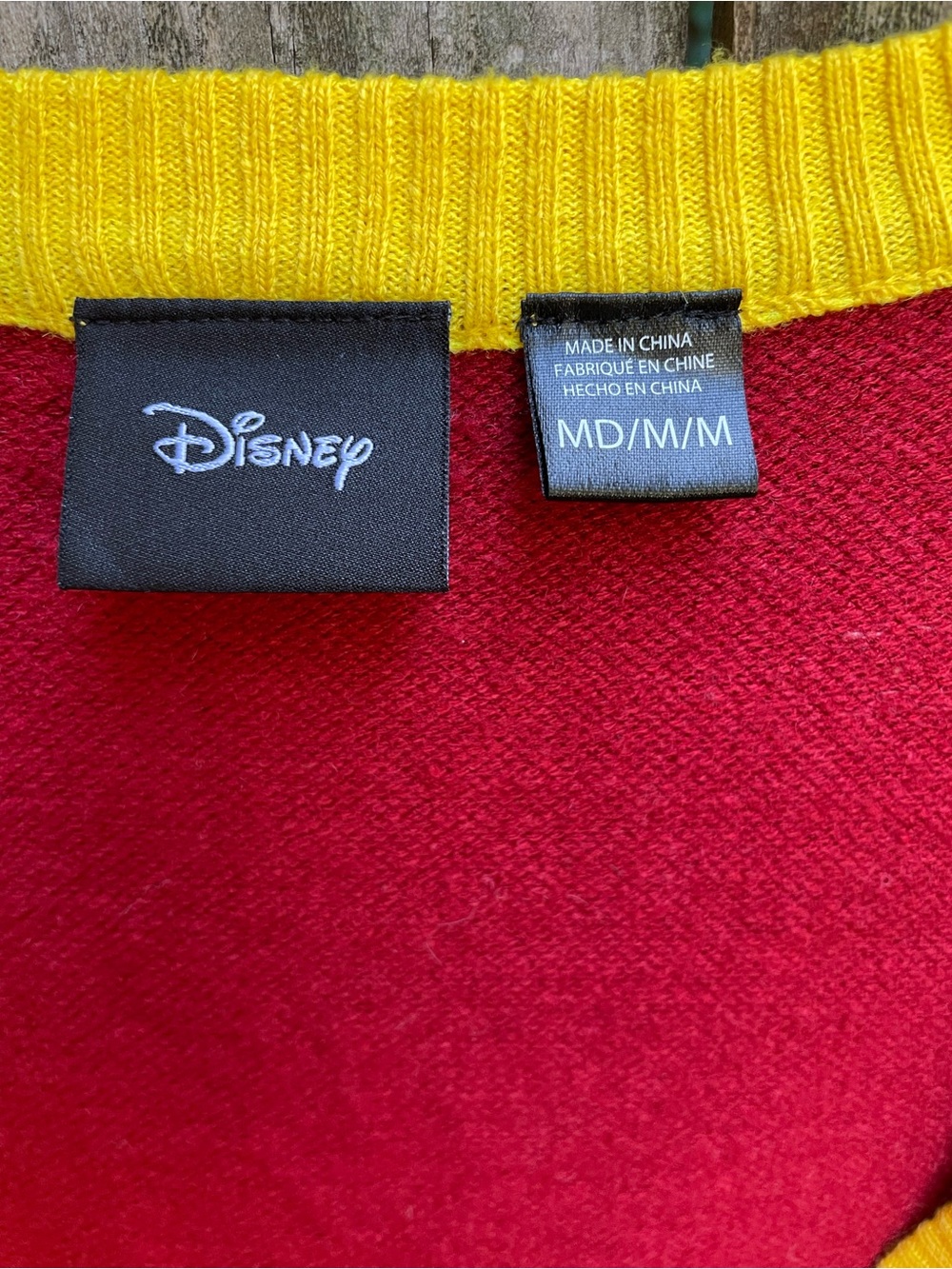 Disney Red and Yellow Winnie the Pooh Knit Cardigan - Picture 5 of 6